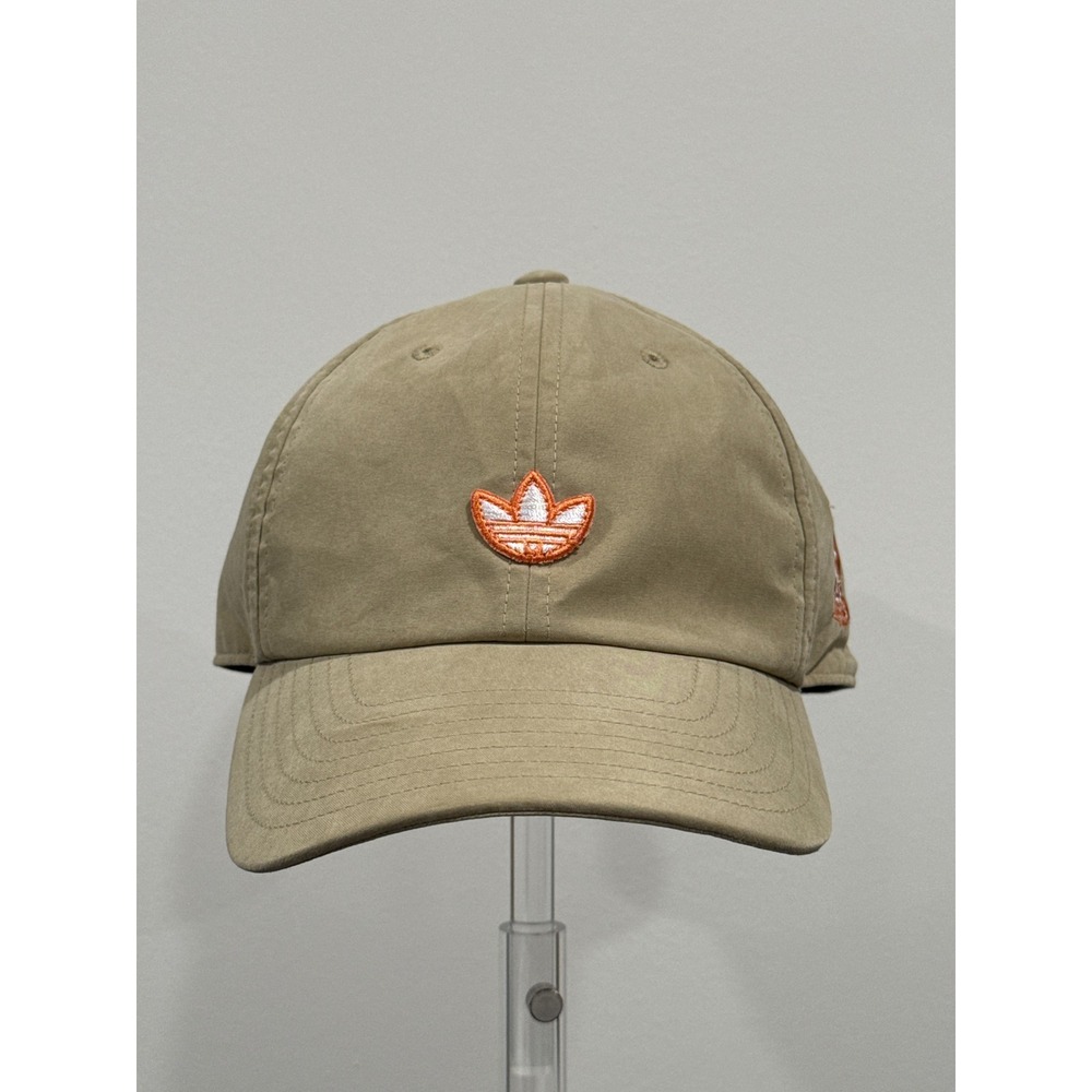 Adidas Golf Hat Unisex OSFM Tan Khaki Good Trefoil Embroidered Strapback KB8667